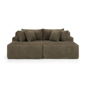 English Elm Two-Seater Lazy Lounge Chair - Plush Velvet Sofa For Relaxed Indoor Living, No Assembly Needed! W487S00379-GIGA