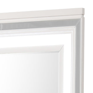 English Elm Genoa Led Illuminated Wall Mirror with White Wood Frame for Bedroom Dresser Decor B078P497938