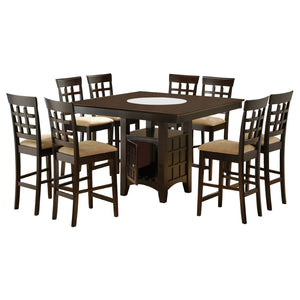 English Elm Tolland Elegant 9-Piece Dining Set With Counter-Height Table, Plush Chairs & Built-In Storage Solutions B062S00886-GIGA