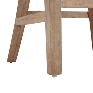 English Elm 27" Armless Counter Stools Set of 2 Padded Rubberwood Kitchen Island Seating N780P403744F