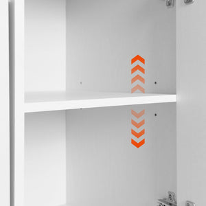 English Elm K&K Kitchen Island with Tilt-Out Trash Can, Drop Leaf Counter, Adjustable Shelf, Rolling Cart Ameican White Oak WF326381AAW