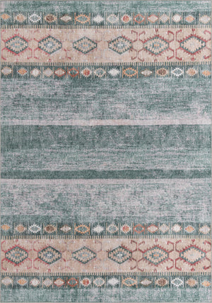 Unique Loom Timeless Verona Machine Made Geometric Rug Green, Brown/Ivory/Gray 8' 4" x 12' 2"