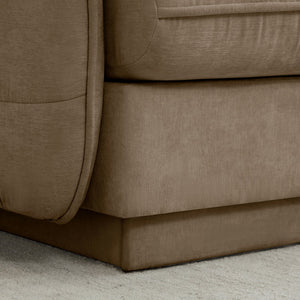 English Elm Chenille Cloud Loveseat with Quilted Back Cushions Deep Foam Seat Modern Living Room Sofa Light Coffee W714S01756