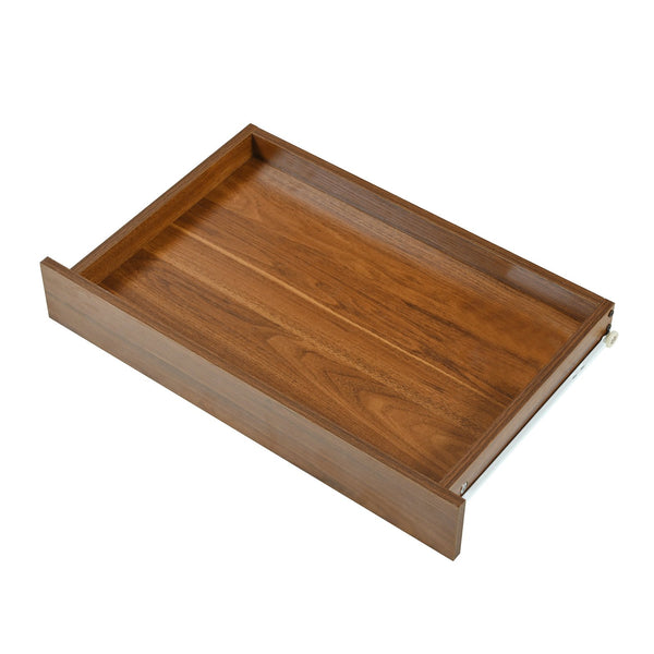 English Elm Vanity LED Mirror Desk with Flip-Top Dual Function, 7 Drawers & Multiple Shelves for Organized Glam Walnut 47.24 L x 19.69 W x 6.5 H N733S363650H