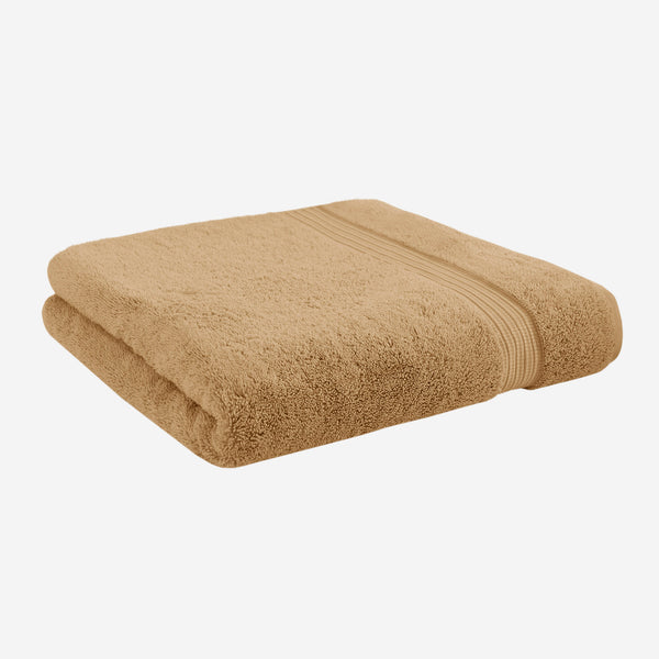 JLA Home Croscill - Ultra Turkish Towel - 800 GSM Plush Long-Staple Cotton, Spa-Quality Absorbent, Quick-Dry Luxury Feel Wheat CC73-0011