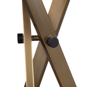 Crestview Collection 31"H Hendrix Table Lamp - Stylish Brushed Brass Tripod Design With Tapered Shade & 3-way Socket   Cvaer2036b