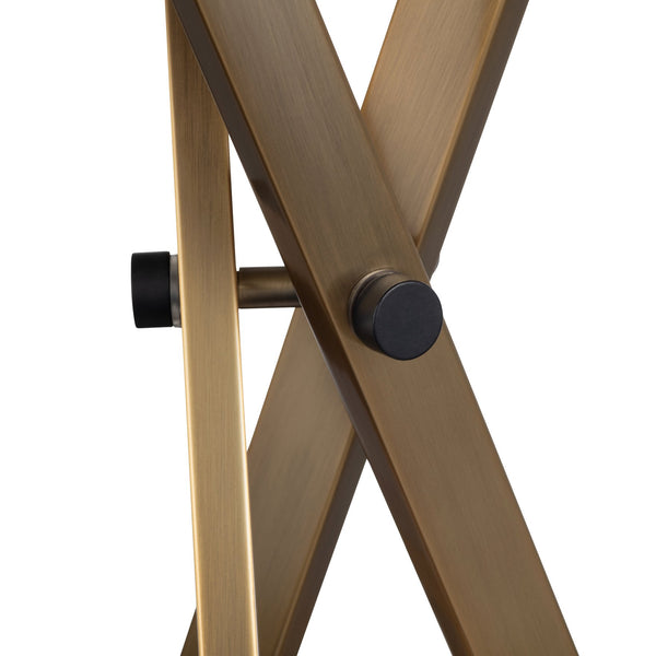 Crestview Collection 31"H Hendrix Table Lamp - Stylish Brushed Brass Tripod Design With Tapered Shade & 3-way Socket   Cvaer2036b