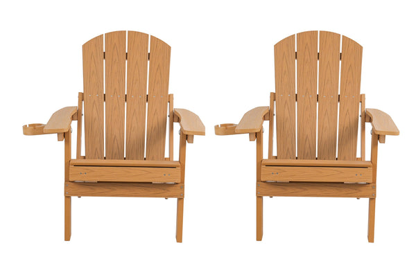 English Elm 2-Piece All-Season Outdoor Lounge Chairs For Patios – Stylish, Weather-Resistant Comfort & Storage W2085P363079