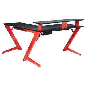 OSP Home Furnishings Avatar Battlestation Gaming Desk Red