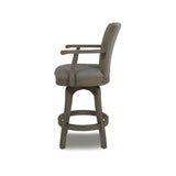 English Elm Williams 27In Swivel Counter Height Bar Stool, Heathered Grey Linen