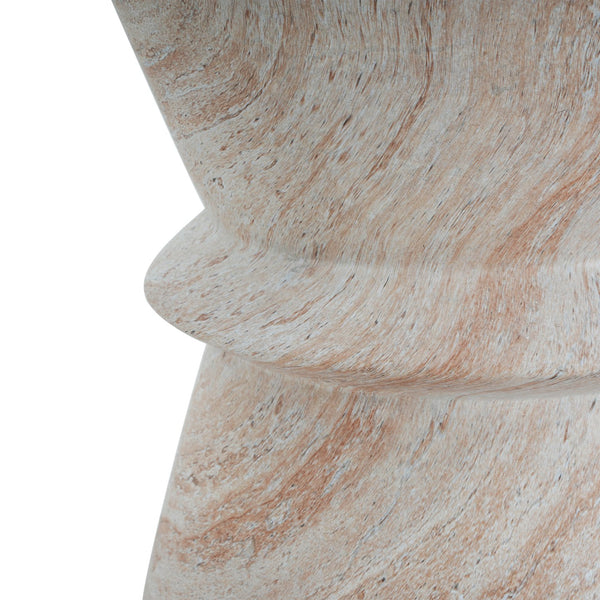 English Elm Christopher Knight Home® - Outdoor/Indoor Lightweight Concrete Side Table - Elegant Travertine Finish For Versatile Use N773P253806Z