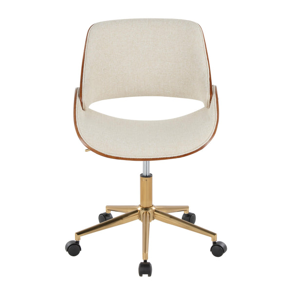 English Elm Task Chair with Chrome Five Star Base Grey Fabric Seat for Modern Home Office Use B202P474193