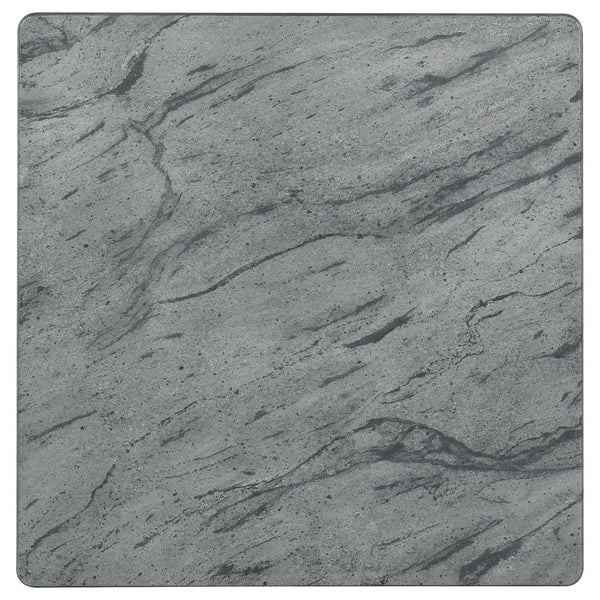 English Elm Vinnie Faux Marble Grey And Black Side Table – Stylish, Durable Accent For Living And Dining Spaces B062P333450-GIGA