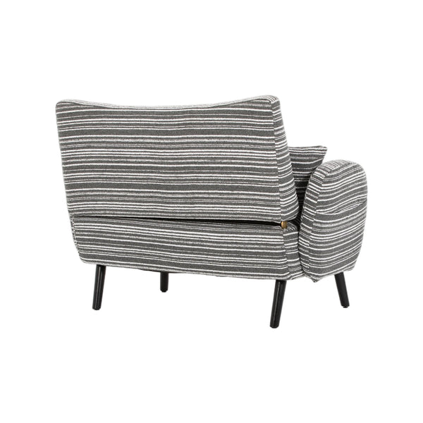 English Elm Modern tufted two-seater sofa with boucle upholstery, tapered legs, storage pockets, cozy compact design Dark Gray W395P376590