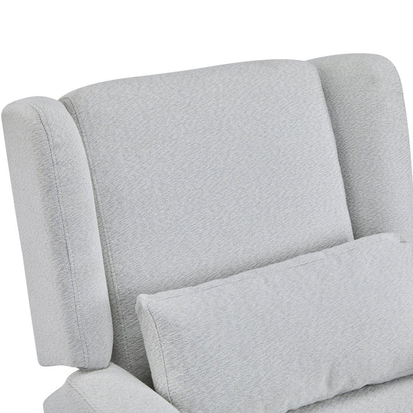 English Elm Christopher Knight Home® - Power Boucle Swivel Recliner Chair with 360° Metal Star Base, Electric Lift, Ergonomic Padded Backrest, Adjustable Footrest, Easy Assembly Gold,LIGHT GREY N771P298185D