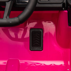 English Elm 12v Kids Electric Ride on Truck with Parental Remote Four Wheel Suspension and Led Lights Pink W1578P187456