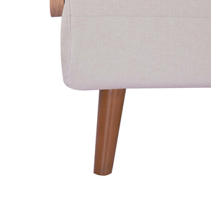 English Elm TRIO Extra Loveseat sleeper sofa bed converts in 10s with 3-position backrest, breathable linen, silent hinges for small spaces Beige W3391P325413