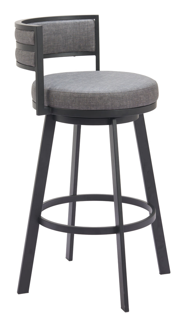 Gimsby Swivel Barstool Gray 110332 Zuo Modern