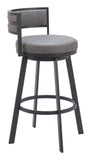 Gimsby Swivel Barstool Gray 110332 Zuo Modern