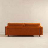 English Elm Ashcroft Furniture - Anthony Burnt Orange Pillow Back Velvet Sofa