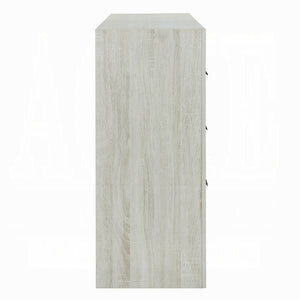 English Elm Modern Five-Drawer Storage Chest with Full-Extension Dovetail Drawers and Sleek Metal Handles, 38W Beige 67 L x 20 W x 43 H B2741P405637