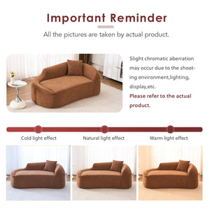 English Elm Ly-048 Sculpted Chenille Chaise Lounge Convertible Sleeper Sofa for Modern Living Spaces Caramel W2231P401723