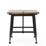 Christopher Knight Home® - Noble House - Eleanora Industrial Antique Finished Acacia Wood End Table with Black Iron Accents