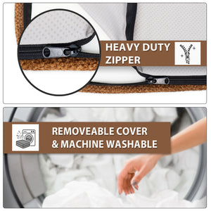 English Elm Memory Foam Infused Futon Mattress Full Size – Thick Washable Cover, Durable Zipper, Versatile Sofa Bed B181P351979