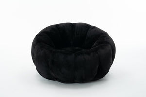 English Elm Adult Floral Bean Bag Chair Plush Faux Fur Single Seater for Bedroom Reading Nook W2012P399199