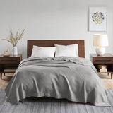 Madison Park Egyptian Cotton Casual Blanket MP51N-5167 Grey