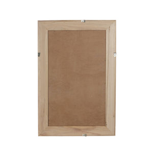 English Elm Natural Rattan Wrapped Solid Wood Frame Rectangle Mirror for Farmhouse Entryway Bath Natural Wood W2203P436620