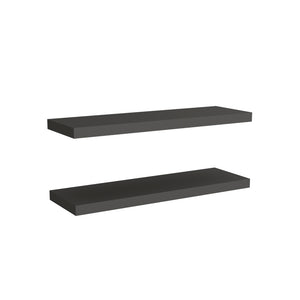 English Elm Floating Shelf Dallas Matte Gray Set of 2 — Sleek Engineered Wood Wall Shelves 32"x10.6" Durable Modern Decor B092P238731