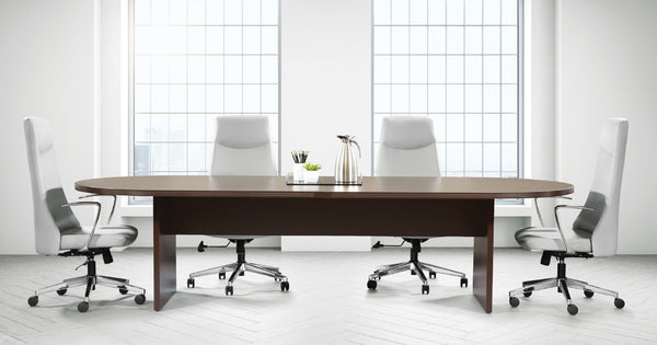 OSP Home Furnishings Napa Executive Conference Table Sturdy Professional Boardroom Desk for Collaborative Meetings 120"X48"X29"  Espresso NAPESP-37