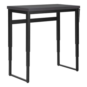 English Elm Computer Desk, Adjustable Height 29.5"-48", Sleek Grey Laminate & Black Metal For Modern Workspaces B2710P219895