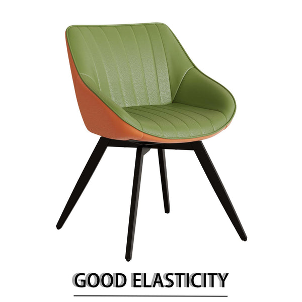 English Elm 31.5" Round Walnut Tulip Dining Table Set With 2 Stylish Faux Leather Chairs For 2-4 People W2189S00711