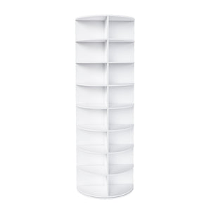 English Elm Rotating Seven Tier Shoe Tower Organizer Holds 28 Pairs with Spinning Base W2699P390458