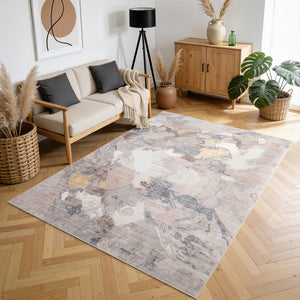 English Elm Premier Floral Area Rug Low Pile Transitional Design for Living Room or Entryway B186P479364