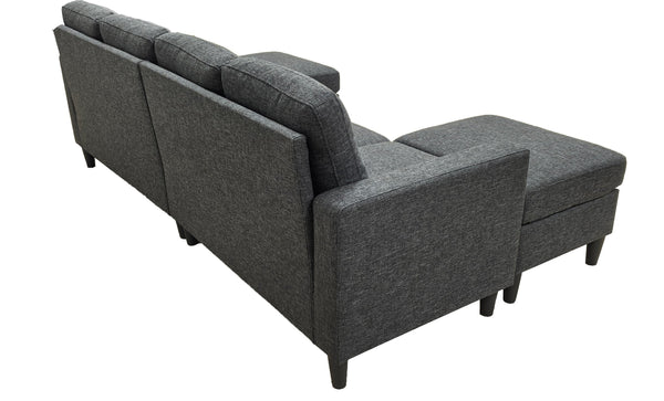 English Elm Cordory Corduroy Modular Sectional with Ottomans Retro Exposed Legs Living Room B2748S00034