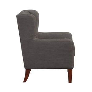 English Elm Classic Wingback Button-tufted Accent Chair Plush Foam Seat Solid Wood Legs Formal Style B011P419469
