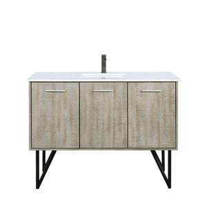 English Elm Rustic Acacia Bath Vanity With White Quartz Top & Gun Metal Faucet - Stylish Storage & Modern Charm B2731P259621-GIGA