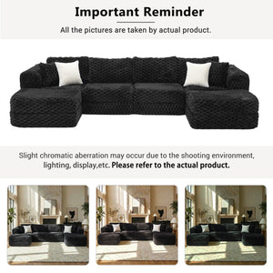 English Elm Swivel Barrel Accent Chair Chenille Tufted Round Club Seat for Living Room Lounge Black N719S002360B