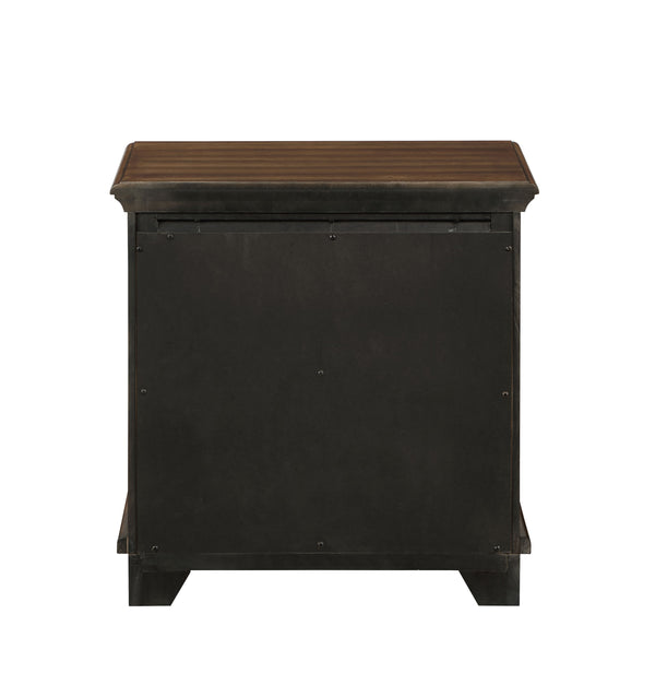 English Elm Franklin Walnut Four Piece Full Bedroom Suite with Headboard Dresser and Nightstand B2726P457620