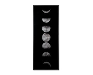 Sunpan MOON Phases Luxe Art Landscape - 72" x 30" Charcoal Frame with Silver Leaf Accents for Elegance A0330