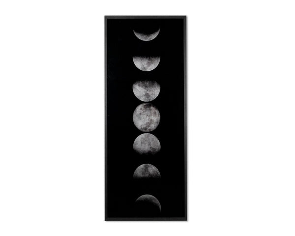 Sunpan MOON Phases Luxe Art Landscape - 72" x 30" Charcoal Frame with Silver Leaf Accents for Elegance A0330
