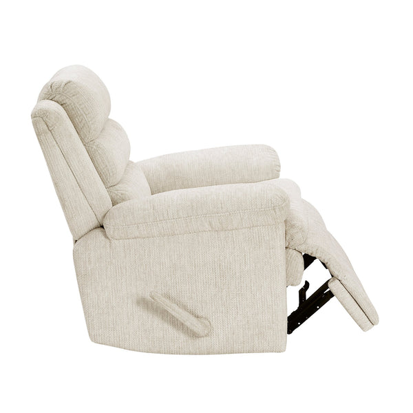 English Elm Glider Swivel Recliner with Smooth 360° Glide and Pull-Handle Recline, Microfiber Comfort, Sturdy Frame Beige 38.5 L x 34 W x 26.5 H B011P329292