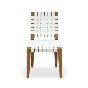 English Elm Rux Woven Faux Leather Dining Chairs Set of 2 Rubberwood Farmhouse Seating B056P416851