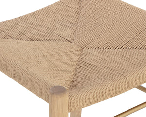 Sunpan Bondi Dining Chair Set of 2 - Timeless Modern Design with Hand-Woven Rope and Sustainable Beech Wood Light Oak