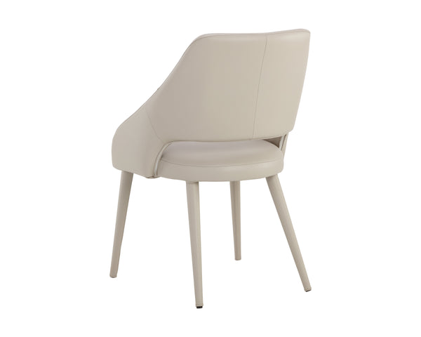 Sunpan Galen Dining Chair - Stylish Modern Design in Premium Leather for Ultimate Comfort and Elegance Linea Light Grey Leather