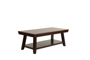 English Elm New 3pc Occasional Tables Set Walnut Finish with Open Shelf Modern Coffee End Sofa Tables, Solid Legs B011S02000