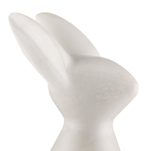 Marble Rabbit Sculpture - Handcrafted Contemporary Stone Art with Elegant Veining for Home Decor